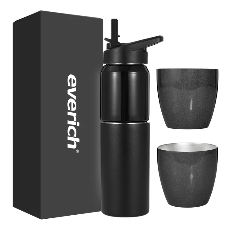  Ready to ship 18oz 32oz 48oz 64oz everich double wall vacuum flask insulated stainless steel water bottle with customer