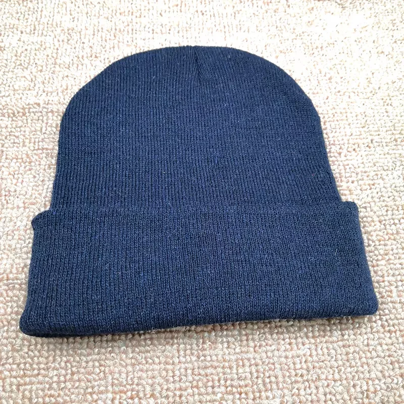 8230002 Logo Designed Unisex Knitted Plain 100% Acrylic Caps Custom Beanie Winter Hat