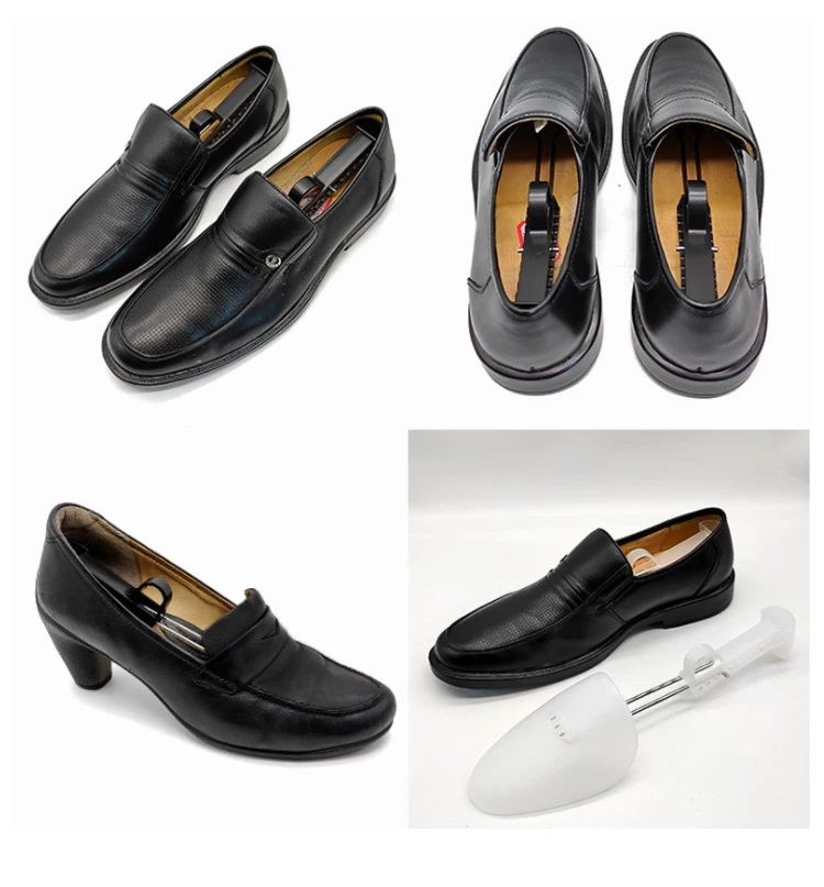 Factory wholesale black shoe last used to support shoes can be customized with logos in stock plastic shoe tree