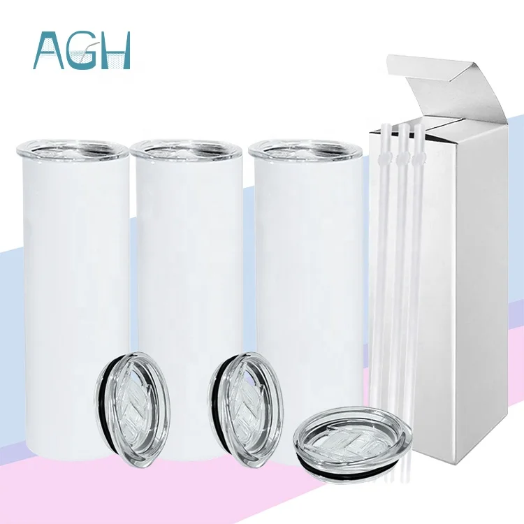FREE SHIPPING USA warehouse tumblers sublimation tumbler rubber bottom skinny straight blanks
