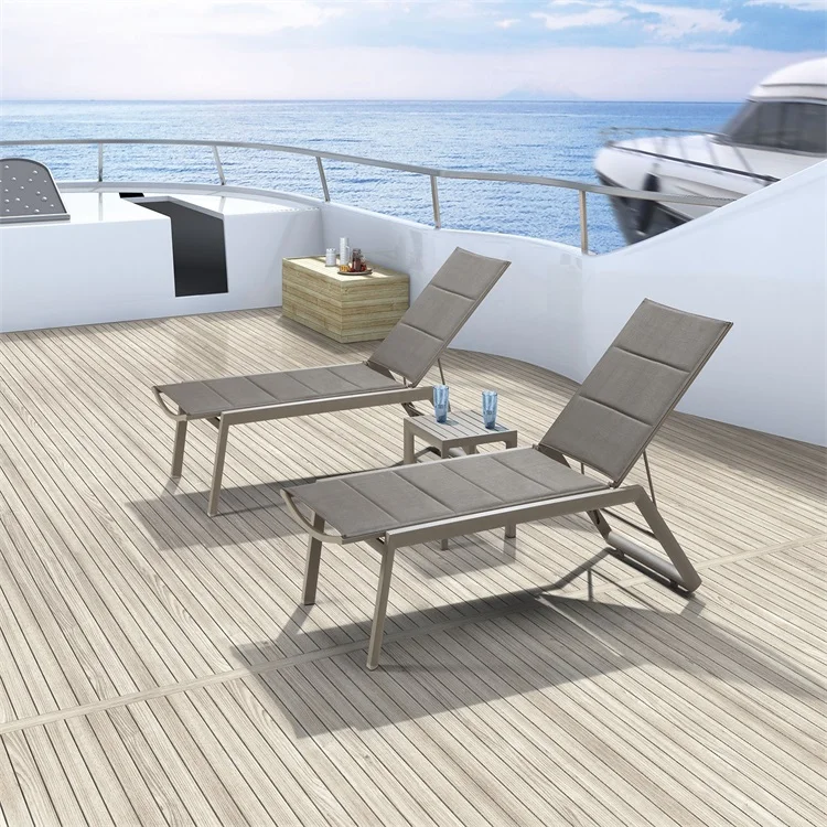 Sun Lounger Sunbed Padded Sunbed Aluminum Luxury Outdoor Furniture Modern 2 Years L1940*W670*H960 8.7 Aluminum,quick-dry Foam
