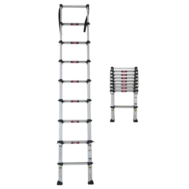 Оптовая продажа, 2 м, односторонние бытовые минималистичные телескопические алюминиевые лестницы