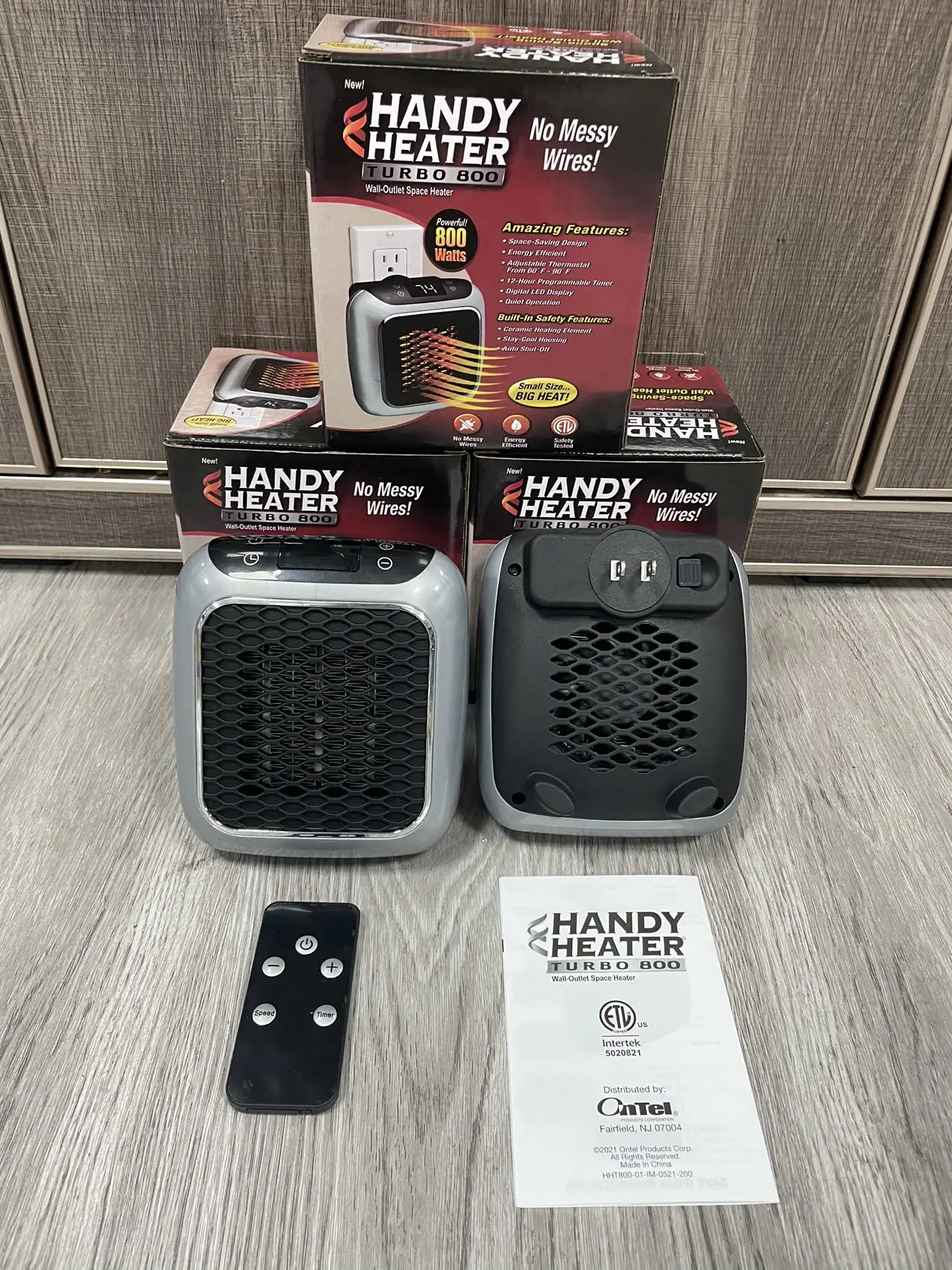 800W Heater Fan Desktop Electric Portable Handy Indoor Wall Mount Space Heater with fan For Home use