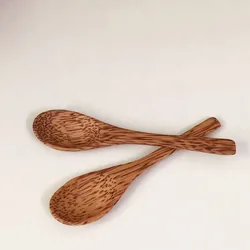 Coconut Bowls and Wooden Spoon Set, Serveware for Smoothie Bowls,  Organic Salad Bowl