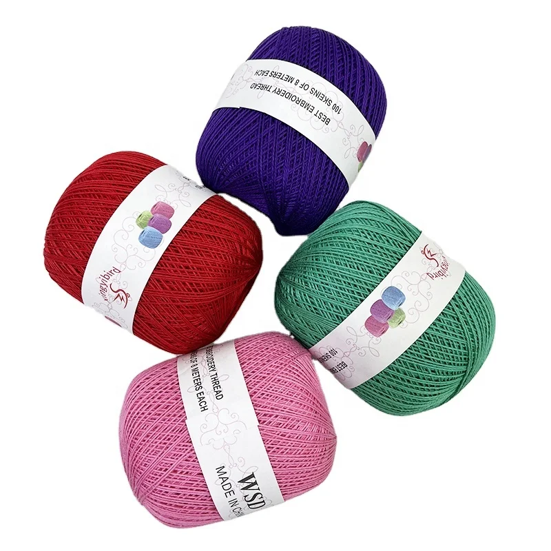 12 PCS Multi Color  100% Pearl Cotton Thread Set High Quality Sewing Cotton Thread