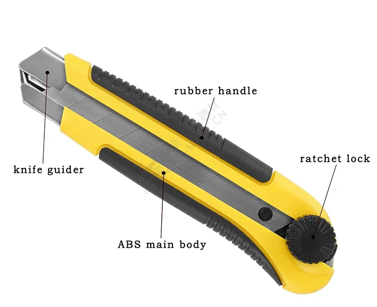 Безопасный универсальный нож горячая Распродажа автоматический запатентованный картонный резак лезвие 18 мм с защелкивающимся блокирующим