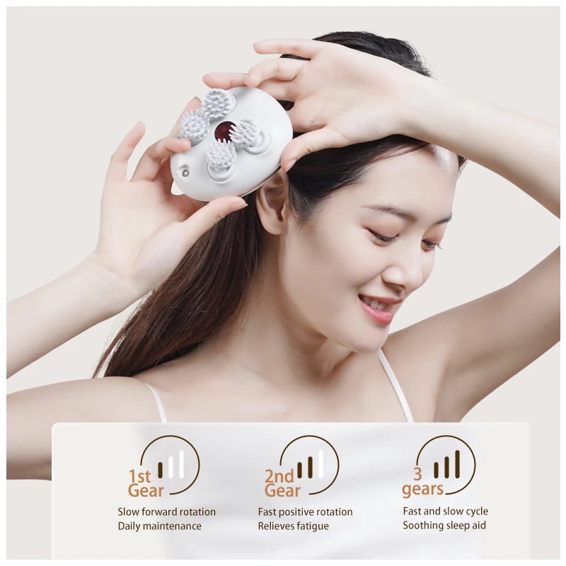 scalp massager with oil compartment silicone head massager spider tingler scalp head massager for blood circulation