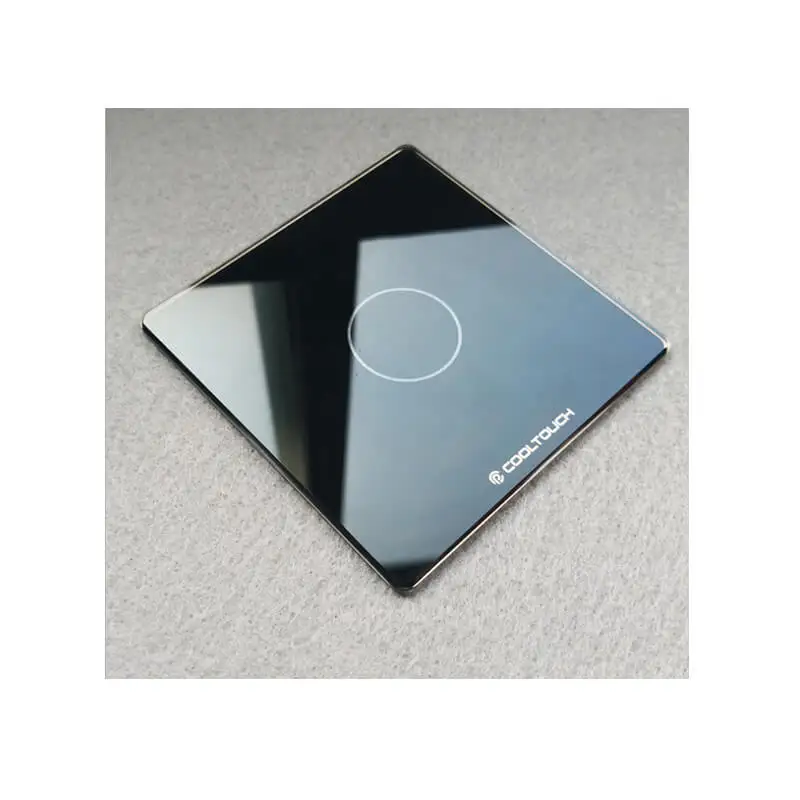 Tempered glass enclosure and touch switch glass panel