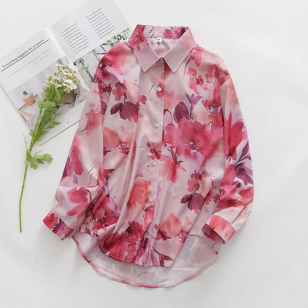 New Fashion Stylish Women Shirt Loose Fit Casual Lady Shirt Customized