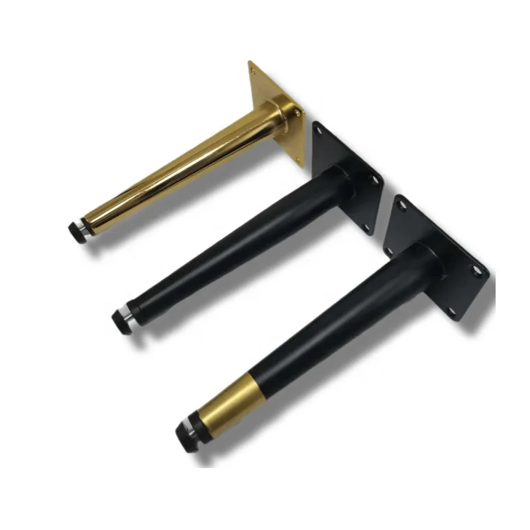 Высокое качество OEM металла с регулировкой по высоте, черного и золотого цвета Конус мебельные ножки для дивана кровати средства ухода за кожей стоп