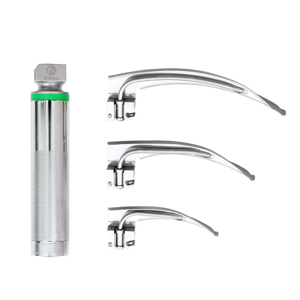 Medical Hospital Surgical Equipment Optical Fiber Laryngoscope Set Fiber Optic Anesthesia Laryngoscope For Adult