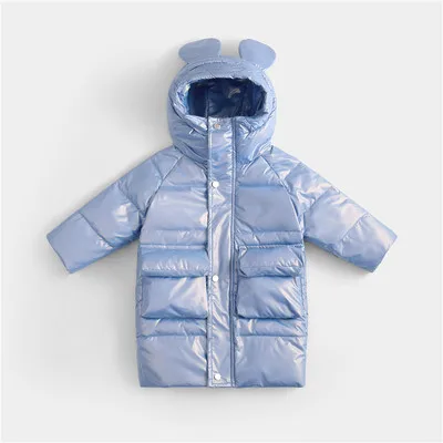 Winter Kids Coats Children Boys Jackets Fashion Thick Long Coats Girls Hooded Coat Snowsuit 3-10Y Teen Children Overcoat Parkas