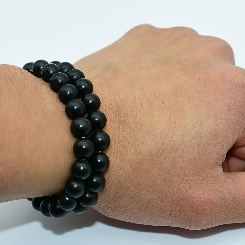 Factory Wholesale Natural Stone and Pearl Beads 6/8/10mm Shungite round Beads for Women Men for Jewelry and Accessories