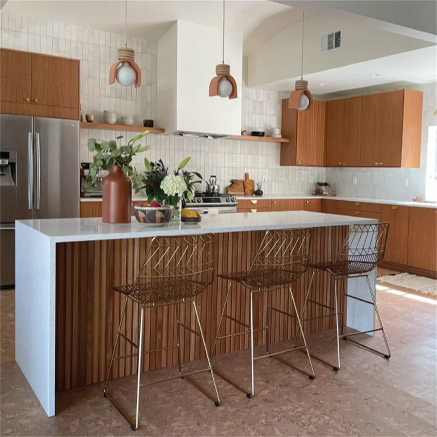 Balom Custom Make Top Quality Luxury Modern Designs American Style Stainless Steel Kitchen Cabinets Integral Kitchen