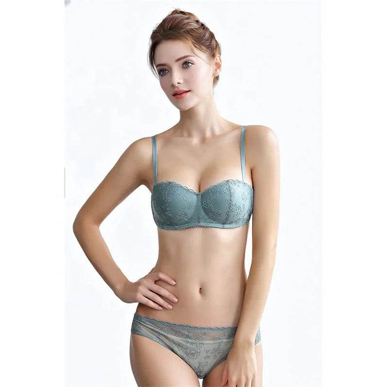 Manufacturer Designer Bra Set Underwear Blue Color Sexy Bra Penty