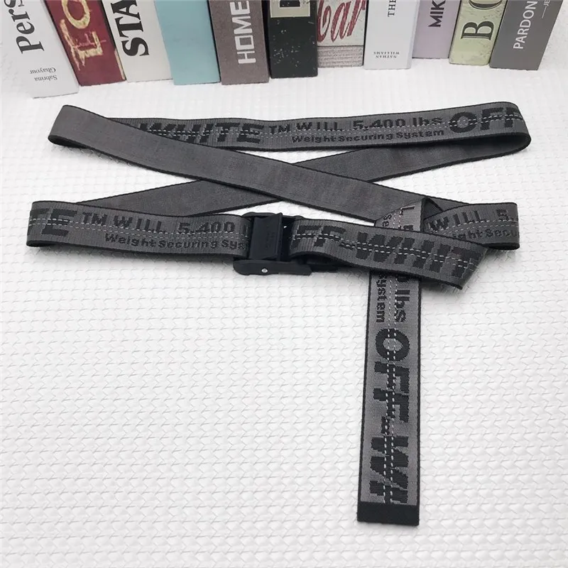 Fabric Tactical Belt 3.5cm Width Off-Custom Logo White Classic Industrial Belt with 60% Polyamide and 40% Polyester