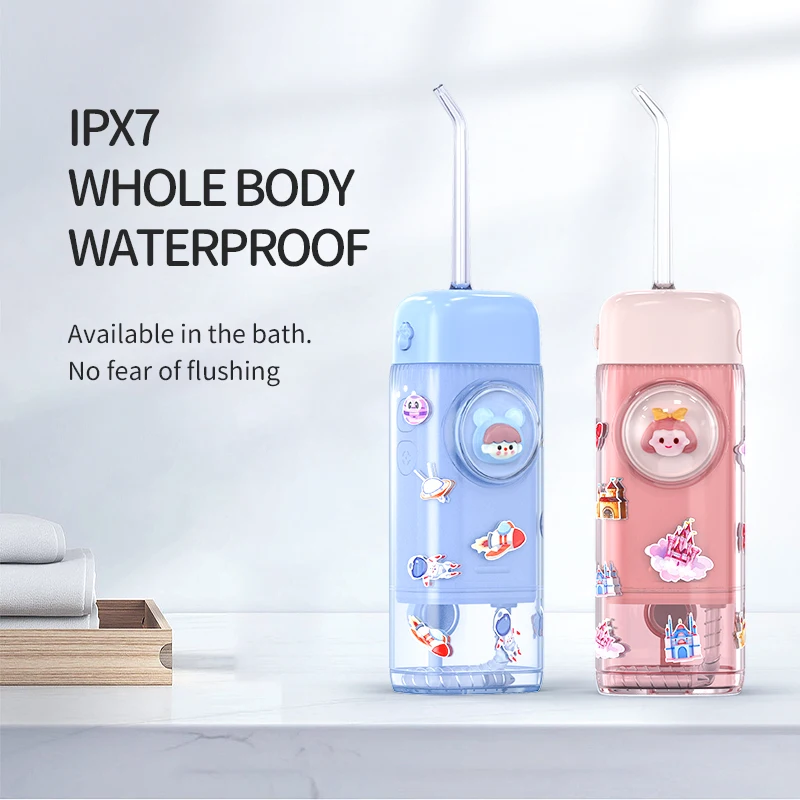Portable Children Teeth Clean Water Pick Wireless Oral Dental Irrigator Mini Water Dental Flosser For Kids