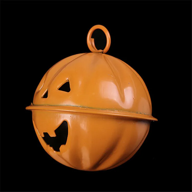 Latest Design Halloween Articles Metal Bells Christmas Pumpkin Bells Decoration
