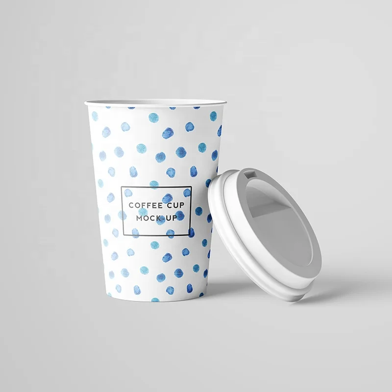 Hot paper cup,customized coffee cup with logo and lid