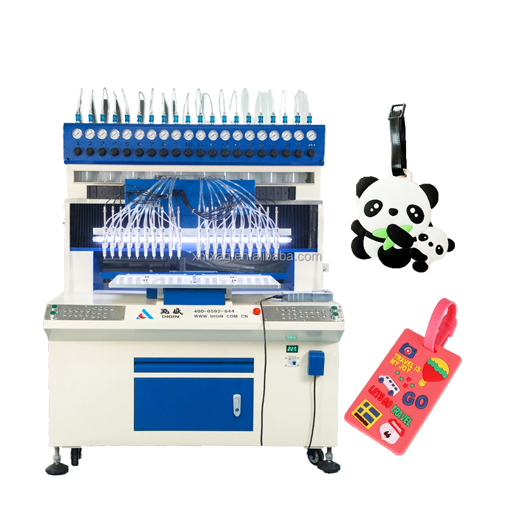 Pvc Key Chain Dispensing Machine Soft Pvc Garment Label Making Machine Zipper Puller dripping machine