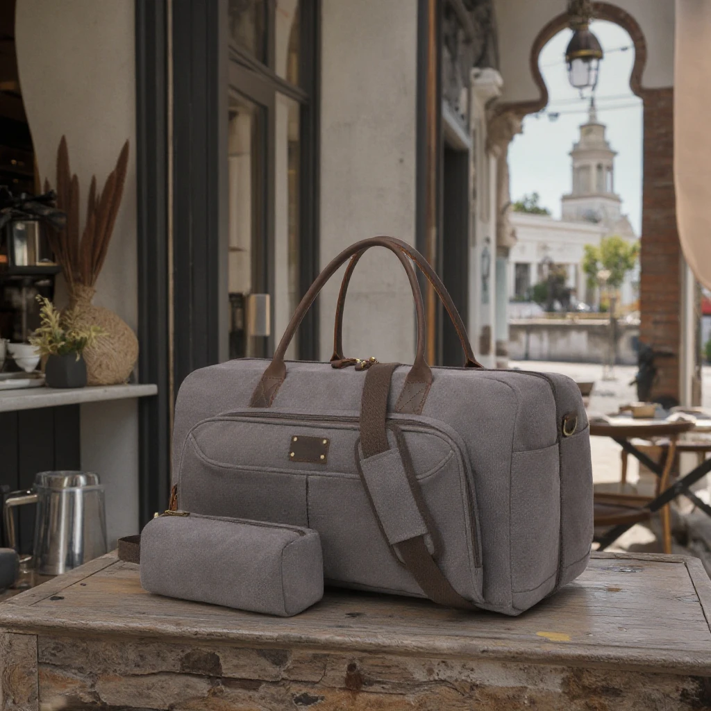 Мужская парусиновая сумка с логотипом