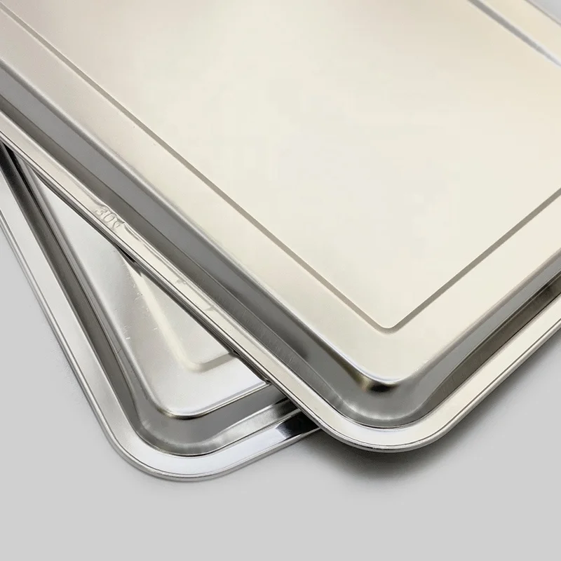 ZHONGTE Wholesale Stainless Steel Food Metal Serving Trays  With High Quality