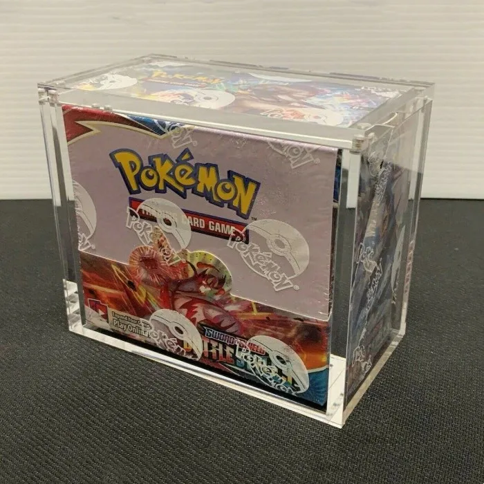 Hot Sell Acrylic Clear Box For Pokemon Booster Game cards ETB Case