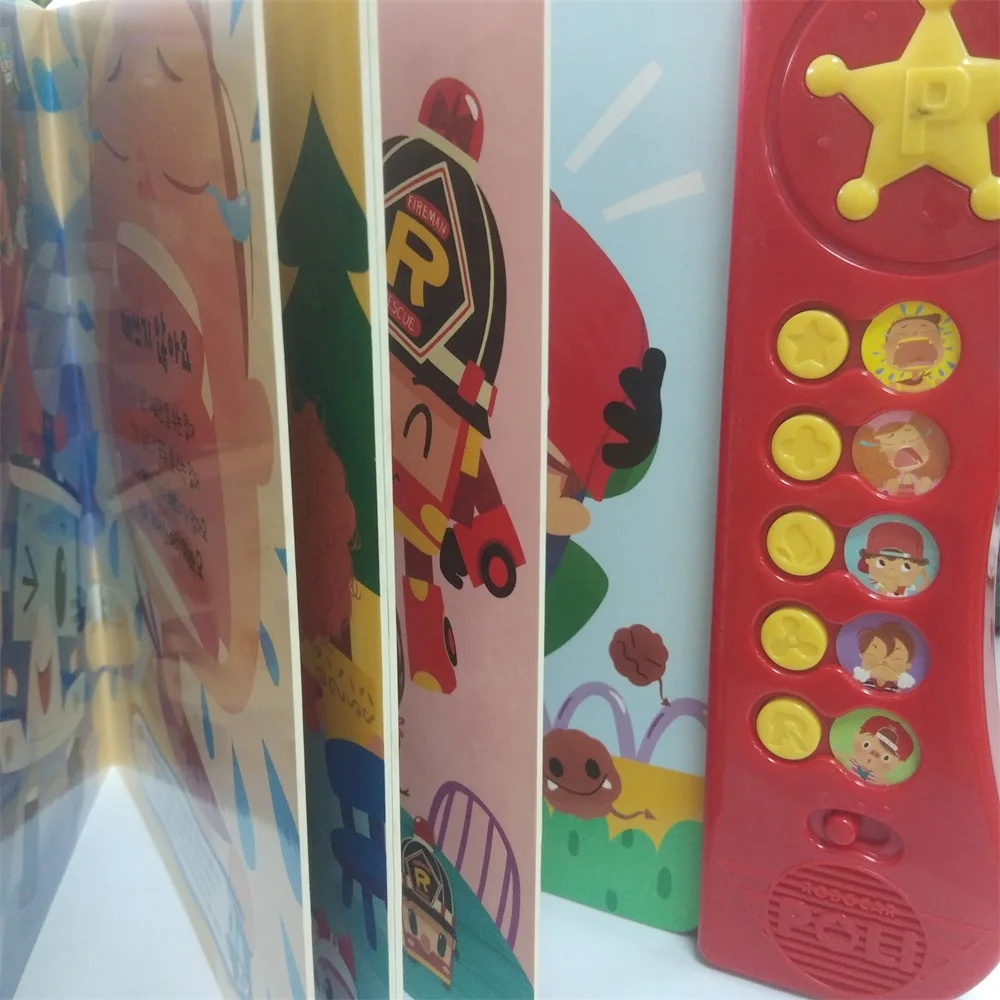 Customized Children Early Education Korean Electronic Sound Books with Audio Button