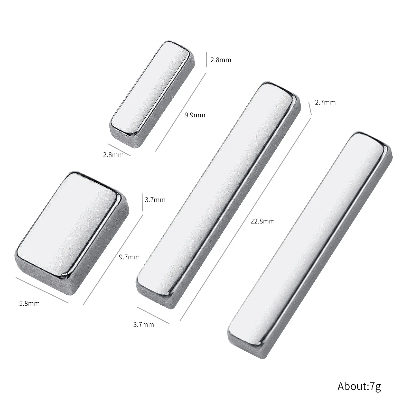 4pcs Set Nail Enhancement Multifunction Magnet Cat Eye Long Strip Magnet French Nail Cat Eye Gel Magnet Nails