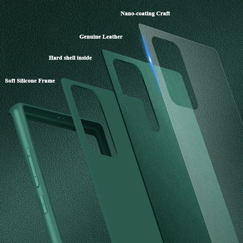  Ультратонкий легкий кожаный защитный чехол для Huawei P40/P30