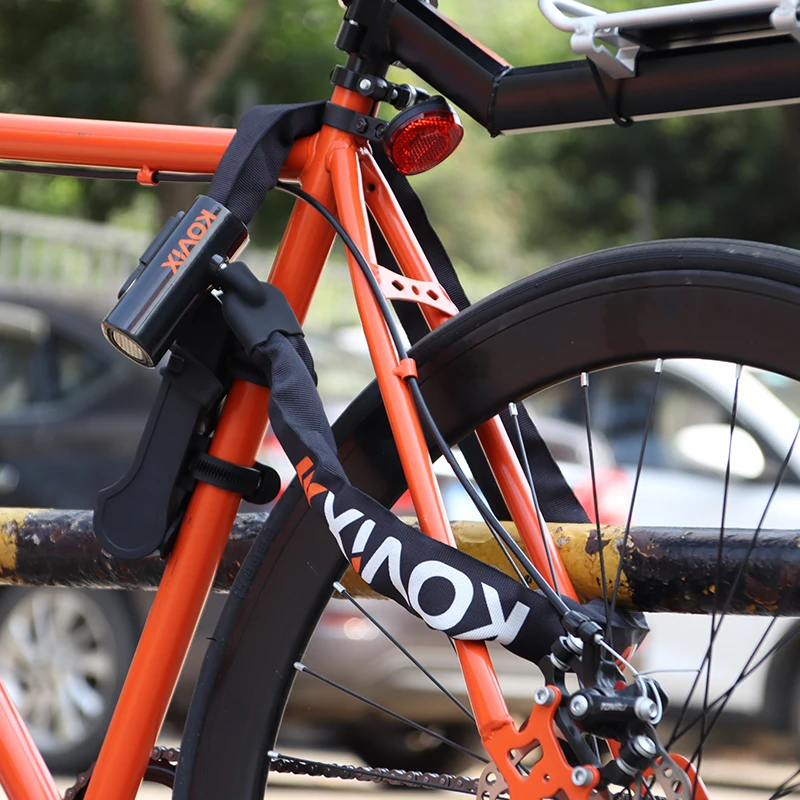 Steel Portable Chain Universal Folding Bicycle Lock Anti Smart Chain Lock