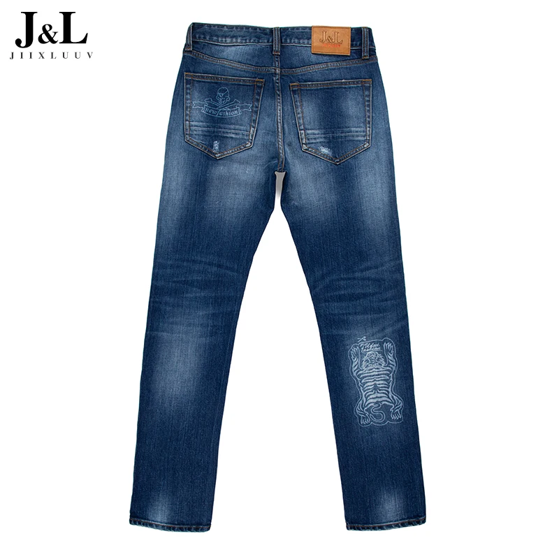 Mens Skinny Jeans 2019 Super Skinny Jeans Men Ripped Stretch Denim Pants Elastic Waist Big Size European