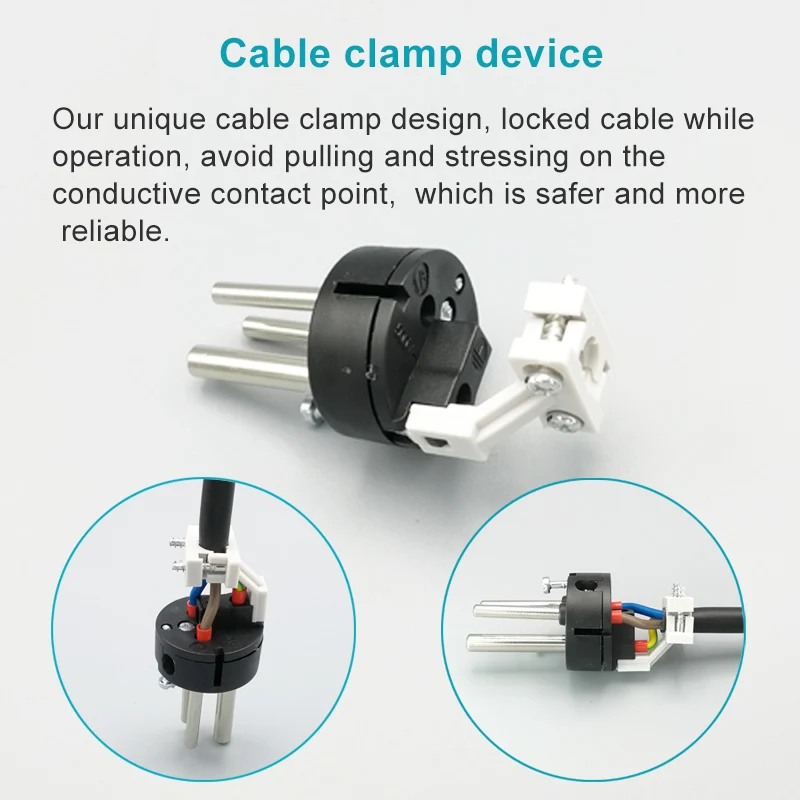 3Pin 16A/32A male and female industrial plug and panel socket IP44 CEE norm power cable connector YEEDA