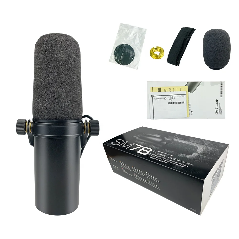 SM7B XLR dynamic electable Frequency studio Microphone recording professional mic for youtube performance Podcasting singing