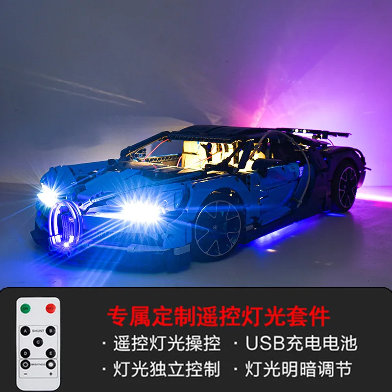 DIY Building Block Lighting cheap Kit Remote Control Independent Control sports car Motorcycle Porscheing Building Block Toys