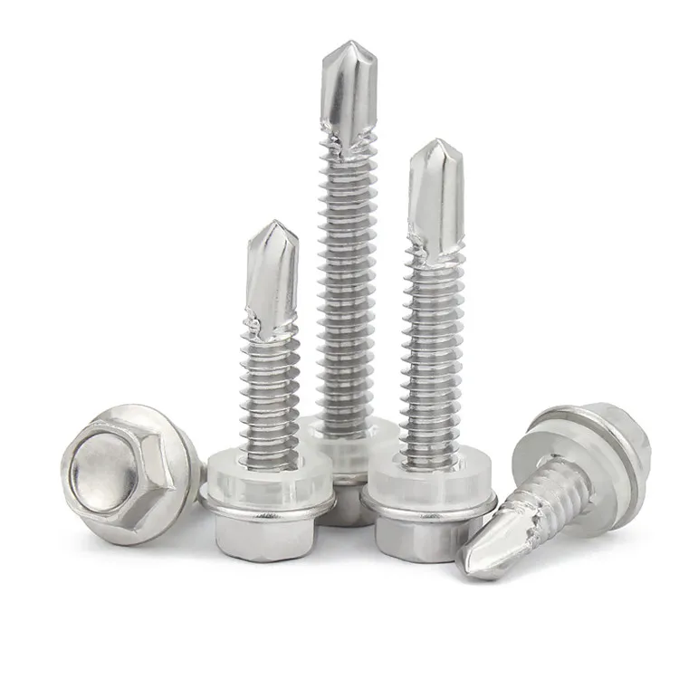 Factory wholesale High quality DIN7504K 410 304 316 Stainless steel hexagonal self drilling screws