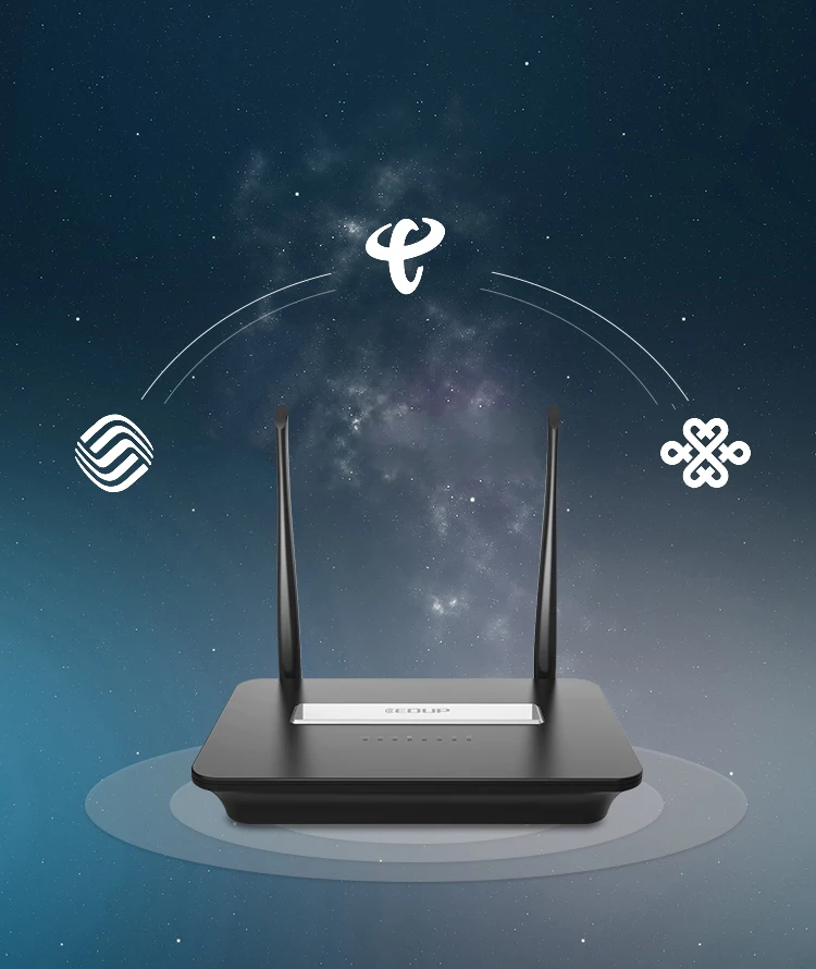 EDUP High Speed  300Mbps ZTE 2.4GHz MT7628NN Black 4G router