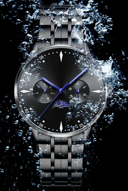 Мужские кварцевые часы из нержавеющей стали