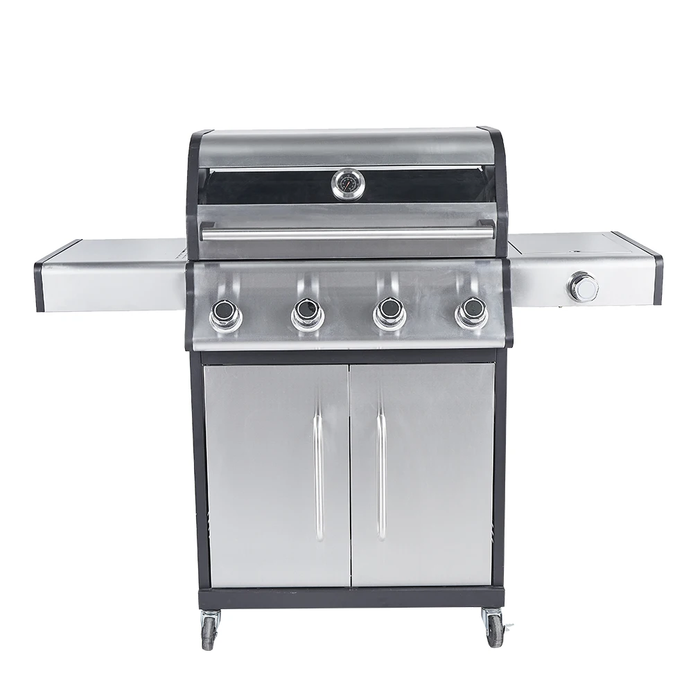Professional bbq grills propane outdoor stainless steel grill bbq 4+1 burners gas grills