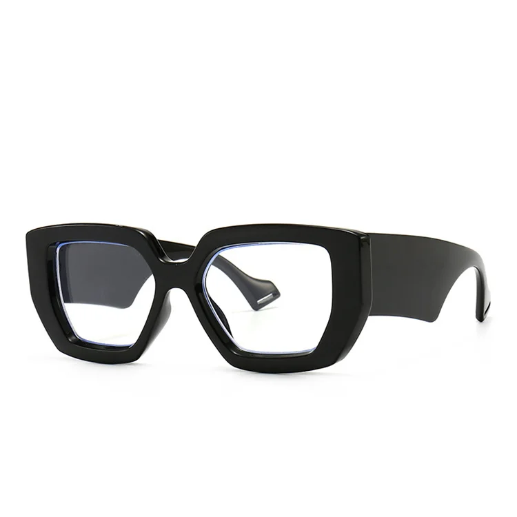 2022 Thick Optical Eyewear Glasses Frame vintage retro Blue Light Filter eyeglasses Polygonal personality optical glasses frame