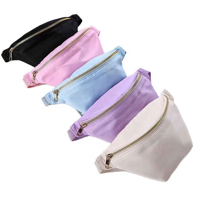 New Products Customizable Durable Pink Fanny Pack Custom Logo Waist Bag Waterproof Nylon giveaway Fanny Pack
