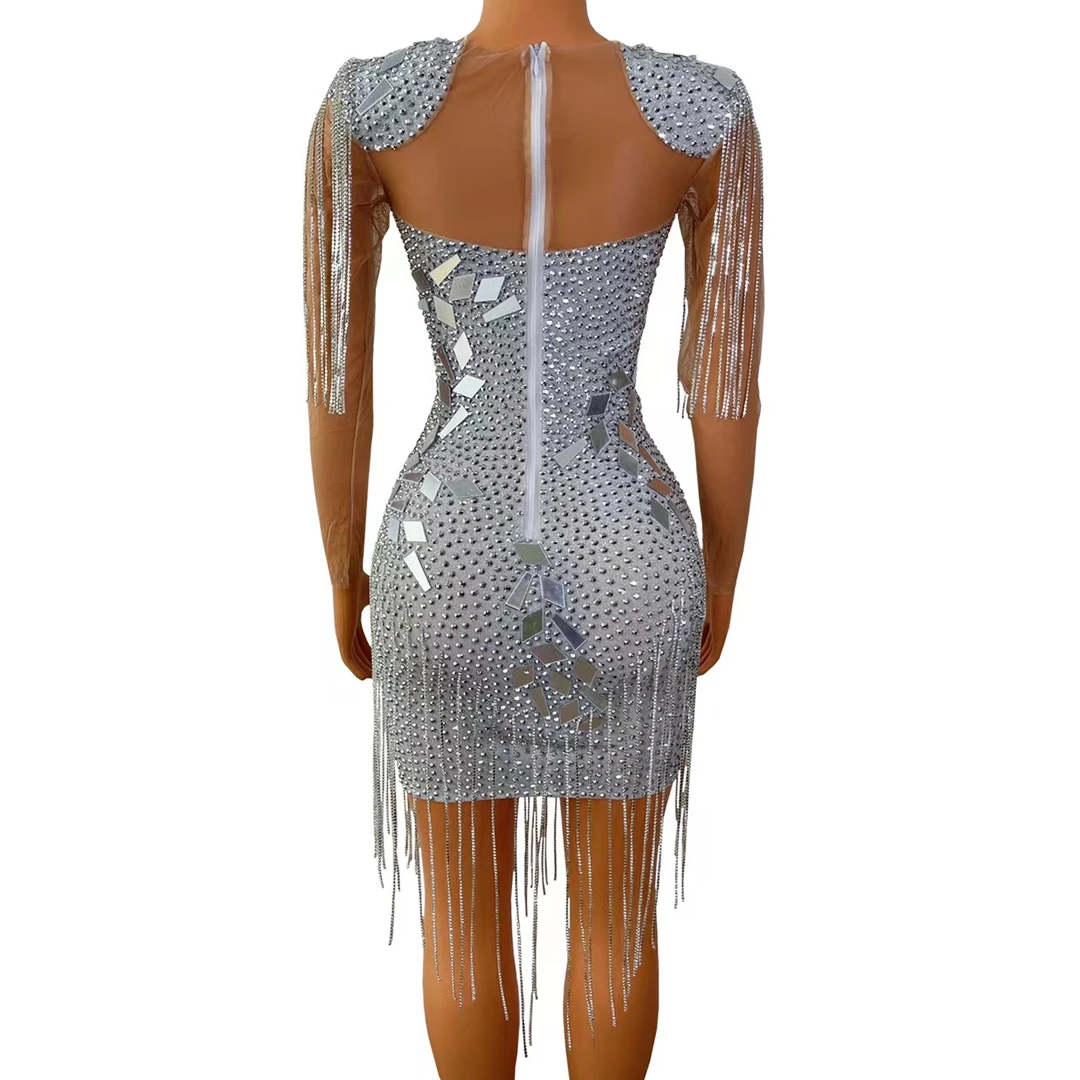 Luxury Sequin Rhinestone Ball Gowns Sexy Mini Banquet Cocktail Dress Plus Size Women Formal Wedding Birthday Evening Dresses