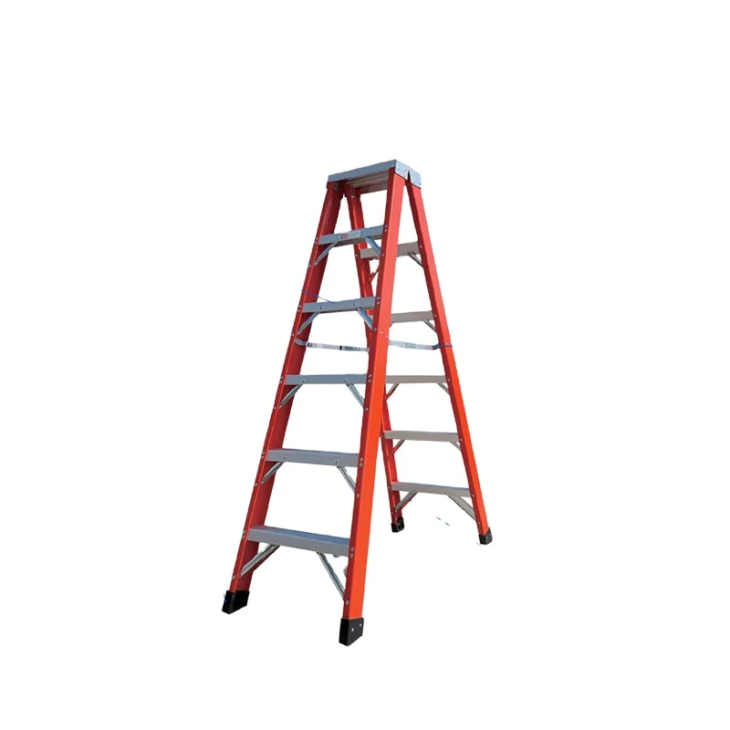 Складная Стекловолоконная подрядная Станция 6 футов Тип I II Iaa/рабочая станция для электриков, двухступенчатая лестница для использования на электросети