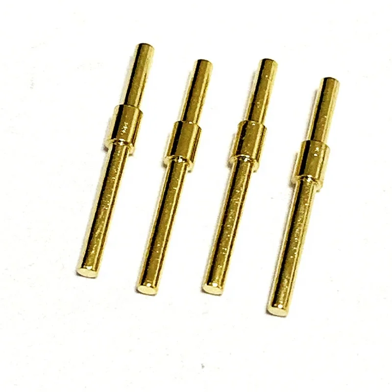 Professional customization 1.5*12.5-1.0 Gold Plated Connector Brass Spring Loaded Pogo Pin
