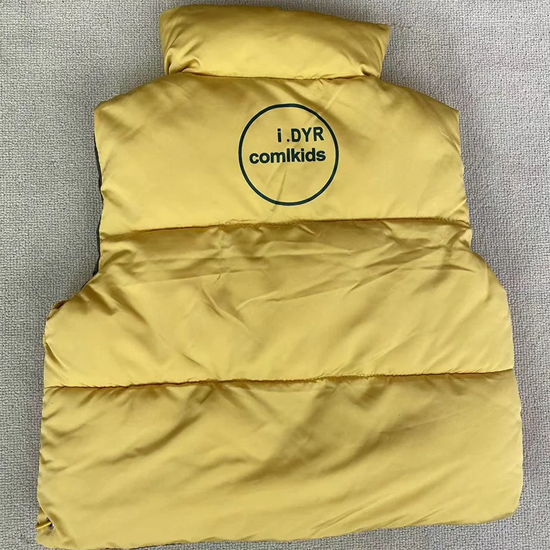 2023 High Quality Fashion Back to School Daily Kids Wear Warm Thick Stand Collar Down Boys Vest