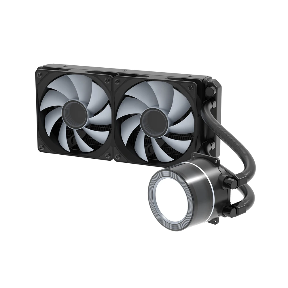iHTP 240mm AIO CPU Cooler Liquid Cooler PC Kit with ARGB HD Thousands Of Mirror Water Cooling Head & Fan For Intel AMD