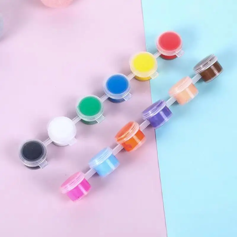 Children Acrylic Paint Set 2ML 12 Color Digital  Paint Wall Diy Graffiti Painting Art Paint