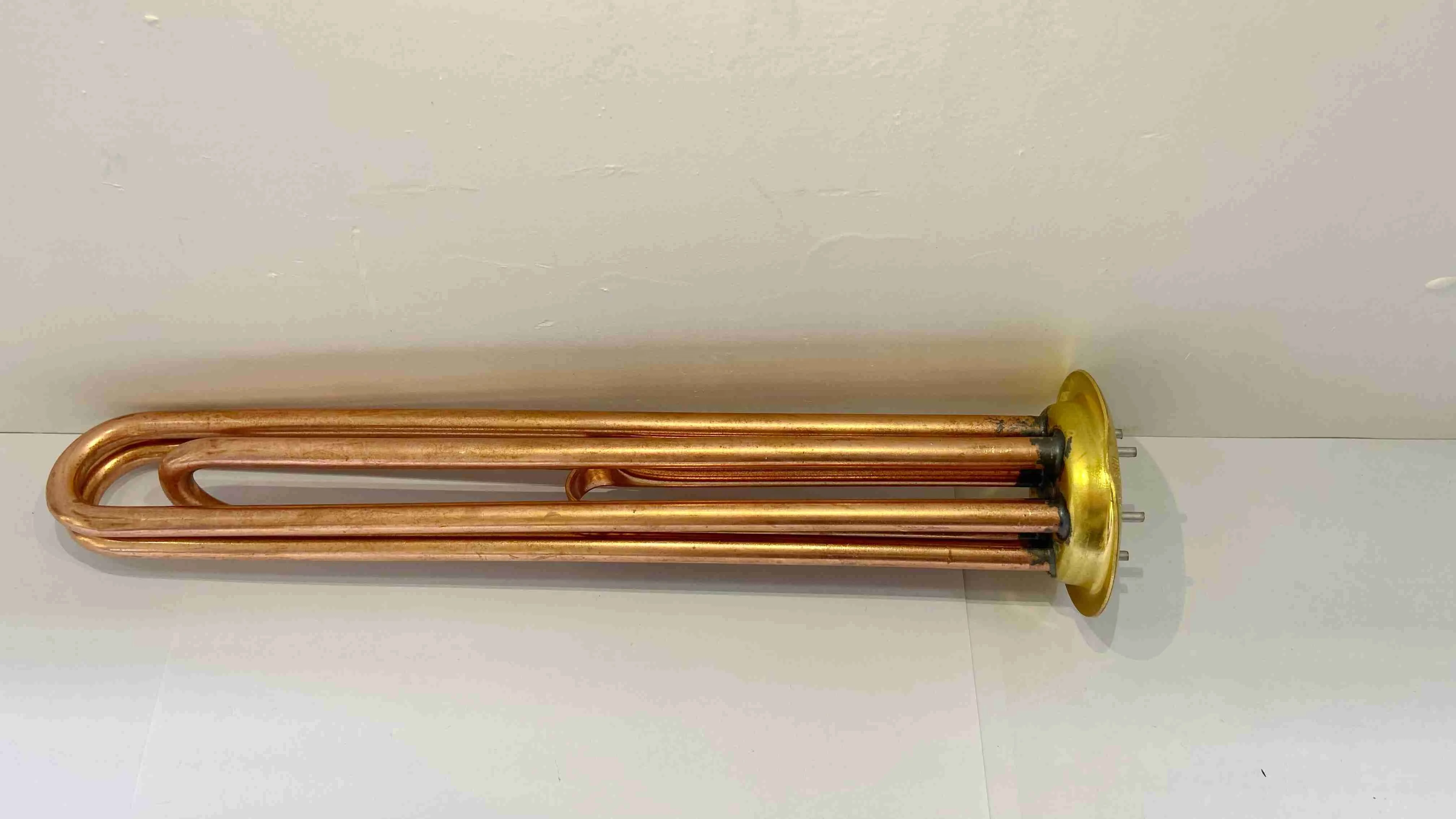 Fast heat conduction and corrosion resistant electric heater copper tube three tube heating element