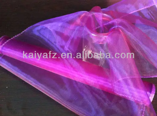 100% polyester Two Tone Organza Roll for Flower Wrapping double colors Organza Fabric For Wedding
