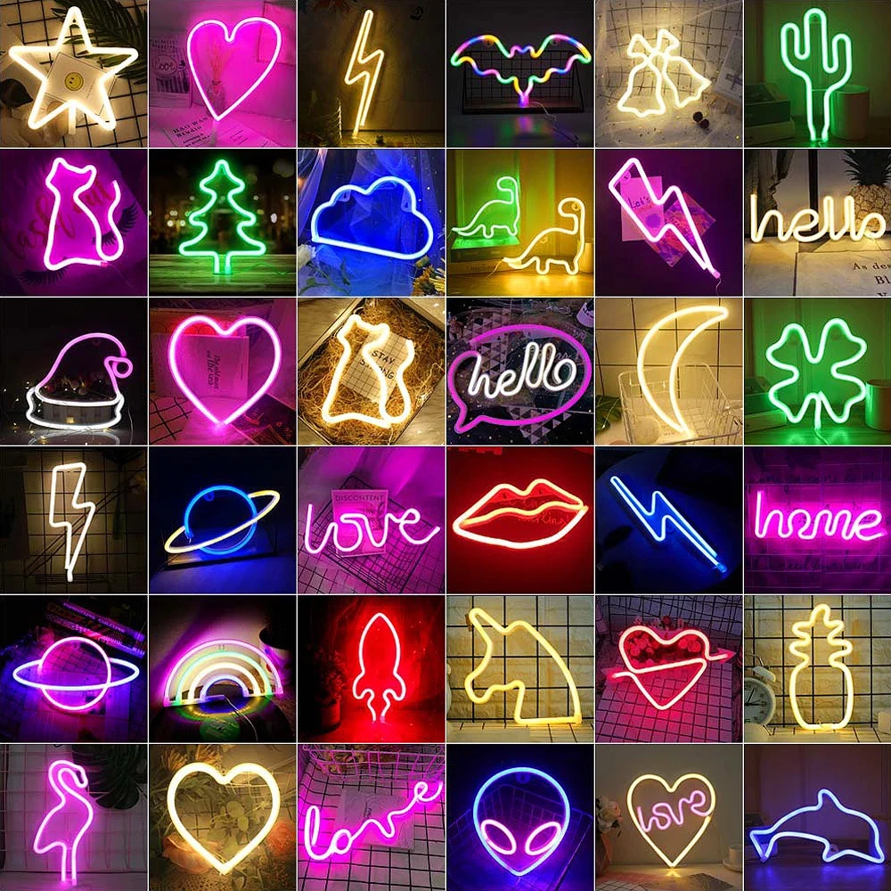 LED Cloud Design Neon Sign Night Light Art Decorative Lights Plastic Wall Lamp for Kids Baby Room Holiday Lighting Xmas Party